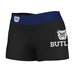 Butler Bulldogs Vive La Fete Logo on Thigh & Waistband Black & Navy Women Yoga Booty Workout Shorts 3.75 Inseam"