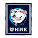 Butler Bulldogs Vive La Fete Kids Game Day Navy Plush Soft Minky Blanket 36 x 48 Mascot