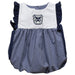 Butler Bulldogs Embroidered Navy Gingham Short Sleeve Girls Bubble