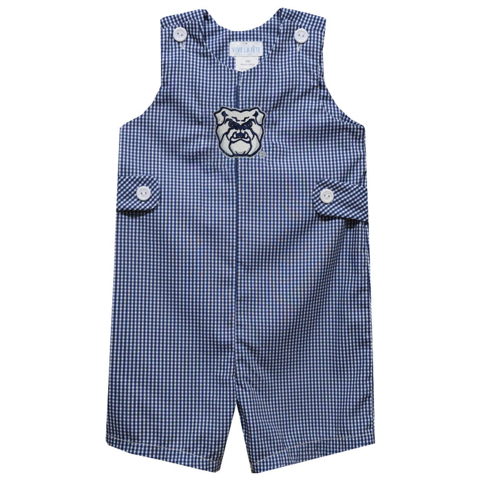 Butler Bulldogs Embroidered Navy Gingham Boys Jon Jon