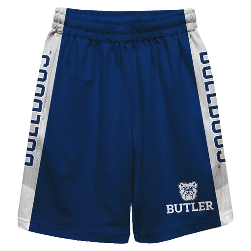 Butler Bulldogs Vive La Fete Game Day Blue Stripes Boys Solid Gray Athletic Mesh Short