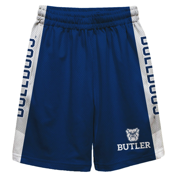 Butler Bulldogs Vive La Fete Game Day Blue Stripes Boys Solid Gray Athletic Mesh Short