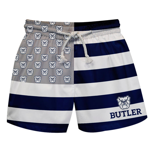 Butler Bulldogs Vive La Fete Game Day Blue White Gray Flag Swimtrunks V1