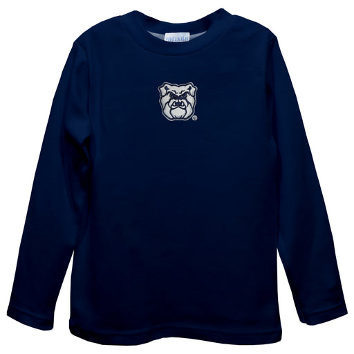 Butler Bulldogs Embroidered Navy Long Sleeve Boys Tee Shirt