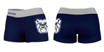 Butler Bulldogs Vive La Fete Logo on Thigh & Waistband Blue Gray Women Yoga Booty Workout Shorts 3.75 Inseam" - Vive La Fête - Online Apparel Store