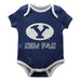 Brigham Young Cougars Vive La Fete Infant Game Day Blue Short Sleeve Onesie New Fan Logo and Mascot Bodysuit