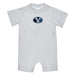 BYU Cougars Embroidered White Knit Short Sleeve Boys Romper