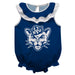 Brigham Young Cougars Blue Sleeveless Ruffle Onesie Logo Bodysuit