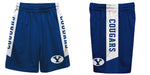 Brigham Young Cougars BYU Vive La Fete Game Day Blue Stripes Boys Solid White Athletic Mesh Short - Vive La Fête - Online Apparel Store