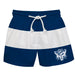 Brigham Young Cougars BYU Vive La Fete Blue White Stripes Swimtrunks V2