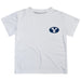 BYU Cougars Hand Sketched Vive La Fete Impressions Artwork Boys White Short Sleeve Tee Shirt