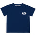 BYU Cougars Hand Sketched Vive La Fete Impressions Artwork Boys Blue Short Sleeve Tee Shirt