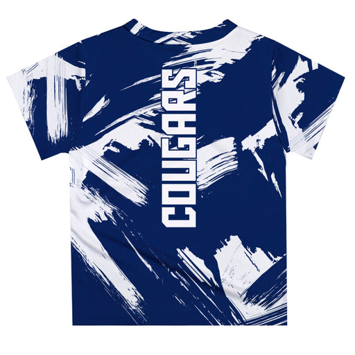 BYU Cougars Vive La Fete Boys Game Day Blue Short Sleeve Tee Paint Brush - Vive La Fête - Online Apparel Store