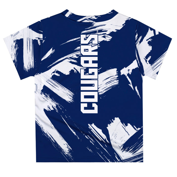 BYU Cougars Vive La Fete Boys Game Day Blue Short Sleeve Tee Paint Brush - Vive La Fête - Online Apparel Store