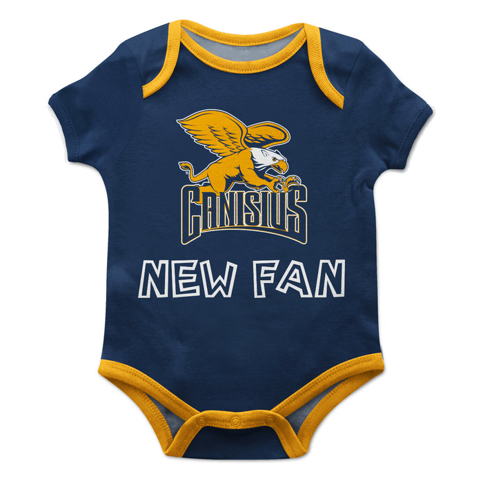 Canisius College Golden Griffins Vive La Fete Infant Game Day Blue Short Sleeve Onesie New Fan Logo and Mascot Bodysuit