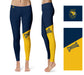 Canisius College Griffs Vive La Fete Game Day Collegiate Leg Color Block Women Blue Gold Yoga Leggings - Vive La Fête - Online Apparel Store