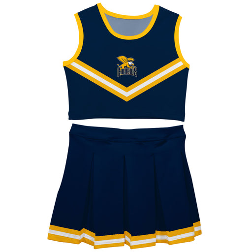 Canisius College Golden Griffins Vive La Fete Game Day Blue Sleeveless Cheerleader Set
