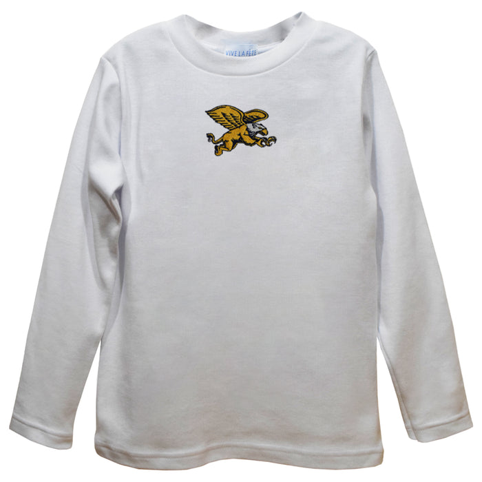 Canisius College Golden Griffins Embroidered White Long Sleeve Boys Tee Shirt