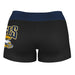 Canisius College Golden Griffins Logo on Thigh & Waistband Black & Blue Women Yoga Booty Workout Shorts 3.75 Inseam - Vive La Fête - Online Apparel Store