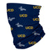 UC Davis Aggies Vive La Fete All Over Logo Game Day Collegiate Face Cover Soft 4-Way Stretch Neck Gaiter - Vive La Fête - Online Apparel Store