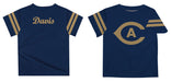 UC Davis Aggies Vive La Fete Boys Game Day Navy Short Sleeve Tee with Stripes on Sleeves - Vive La Fête - Online Apparel Store