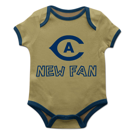 UC Davis Aggies Vive La Fete Infant Game Day Gold Short Sleeve Onesie New Fan Logo and Mascot Bodysuit