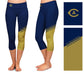 UC Davis Aggies Vive La Fete Game Day Collegiate Leg Color Block Girls Navy Gold Capri Leggings - Vive La Fête - Online Apparel Store