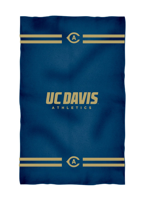 UC Davis Aggies Vive La Fete Game Day Absorbent Premium Blue Beach Bath Towel 31 x 51 Logo and Stripes