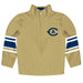 UC Davis Aggies Vive La Fete Game Day Gold Quarter Zip Pullover Stripes on Sleeves