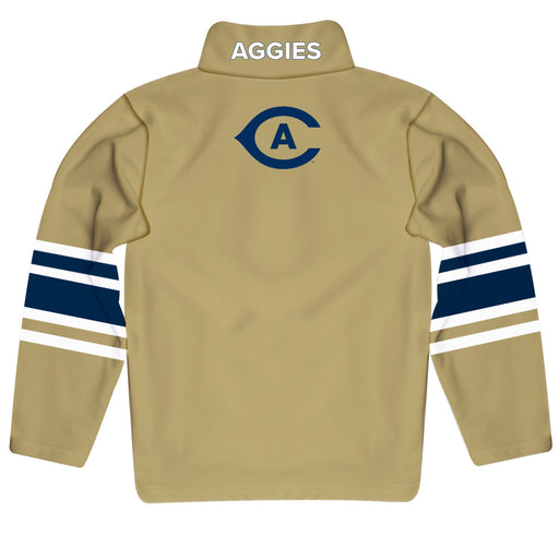 UC Davis Aggies Vive La Fete Game Day Gold Quarter Zip Pullover Stripes on Sleeves - Vive La Fête - Online Apparel Store
