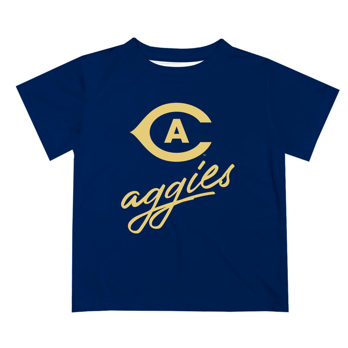 UC Davis Aggies Vive La Fete Script V1 Blue Short Sleeve Tee Shirt