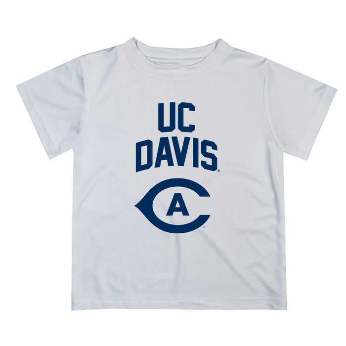UC Davis Aggies Vive La Fete Boys Game Day V2 White Short Sleeve Tee Shirt