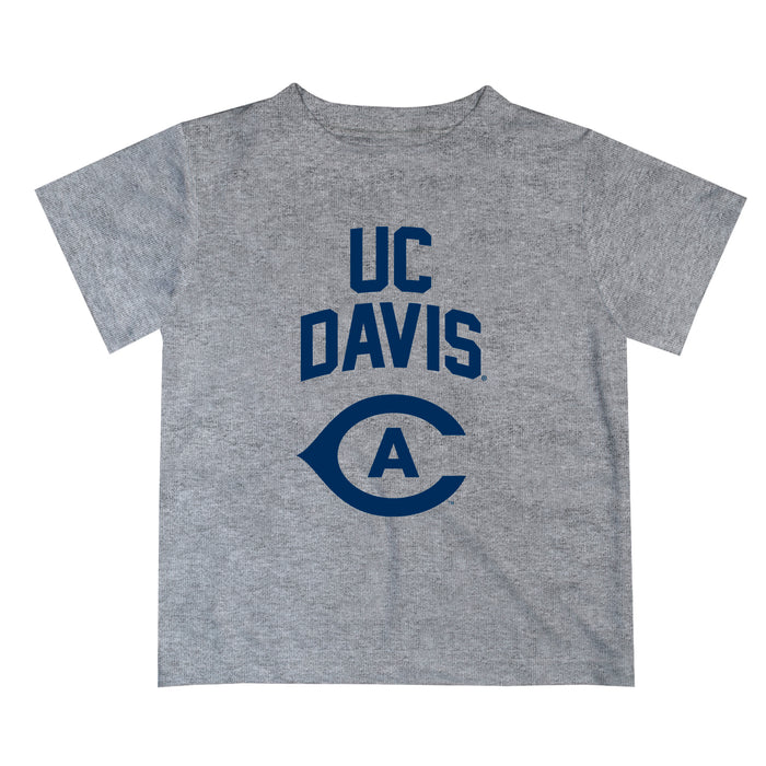 UC Davis Aggies Vive La Fete Boys Game Day V2 Gray Short Sleeve Tee Shirt
