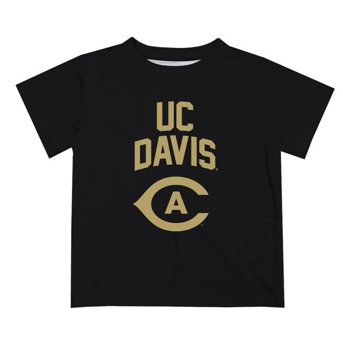 UC Davis Aggies Vive La Fete Boys Game Day V2 Black Short Sleeve Tee Shirt