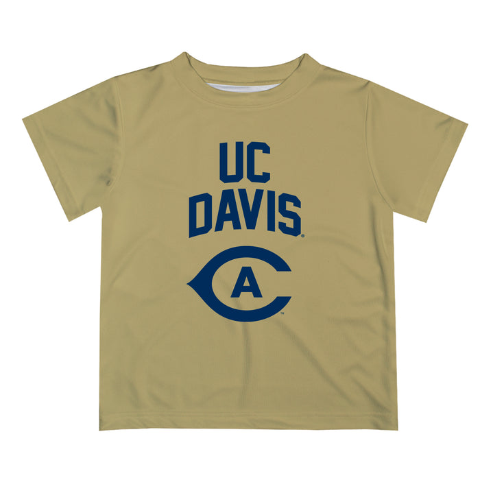 UC Davis Aggies Vive La Fete Boys Game Day V2 Gold Short Sleeve Tee Shirt