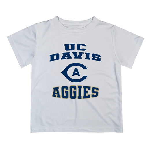 UC Davis Aggies Vive La Fete Boys Game Day V3 White Short Sleeve Tee Shirt