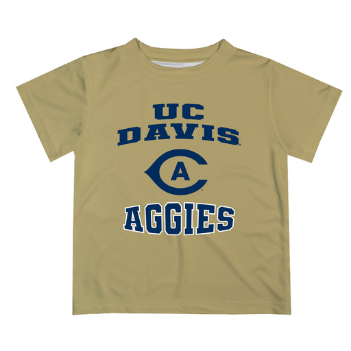 UC Davis Aggies Vive La Fete Boys Game Day V3 Gold Short Sleeve Tee Shirt
