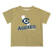 UC Davis Aggies Vive La Fete State Map Gold Sleeve Tee Shirt