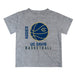 UC Davis Aggies Vive La Fete Basketball V1 Gray Short Sleeve Tee Shirt