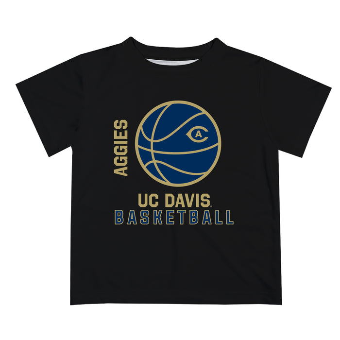 UC Davis Aggies Vive La Fete Basketball V1 Black Short Sleeve Tee Shirt