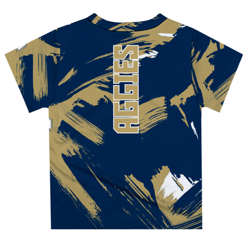 UC Davis Aggies Vive La Fete Boys Game Day Blue Short Sleeve Tee Paint Brush - Vive La Fête - Online Apparel Store