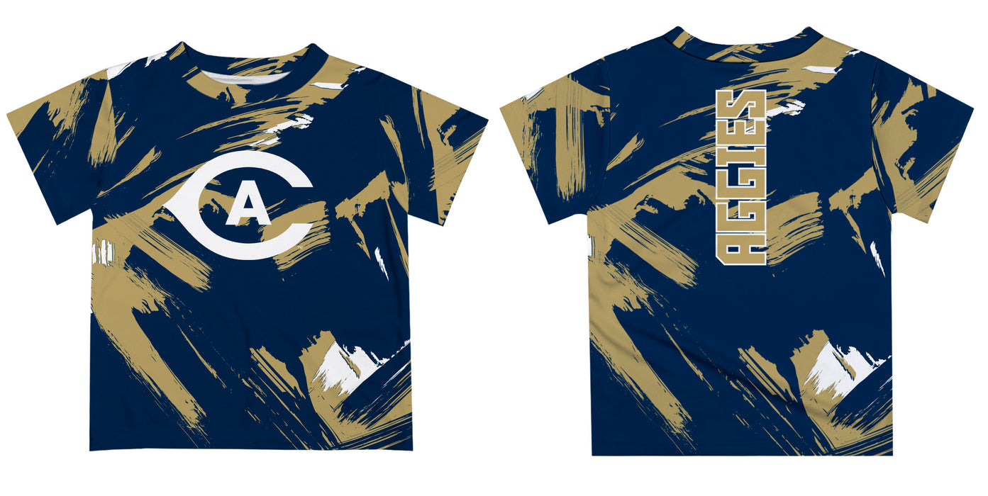 UC Davis Aggies Vive La Fete Boys Game Day Blue Short Sleeve Tee Paint Brush - Vive La Fête - Online Apparel Store