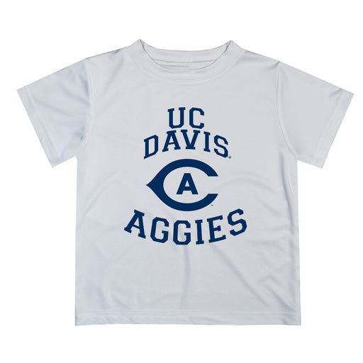 UC Davis Aggies Vive La Fete Boys Game Day V1 White Short Sleeve Tee Shirt