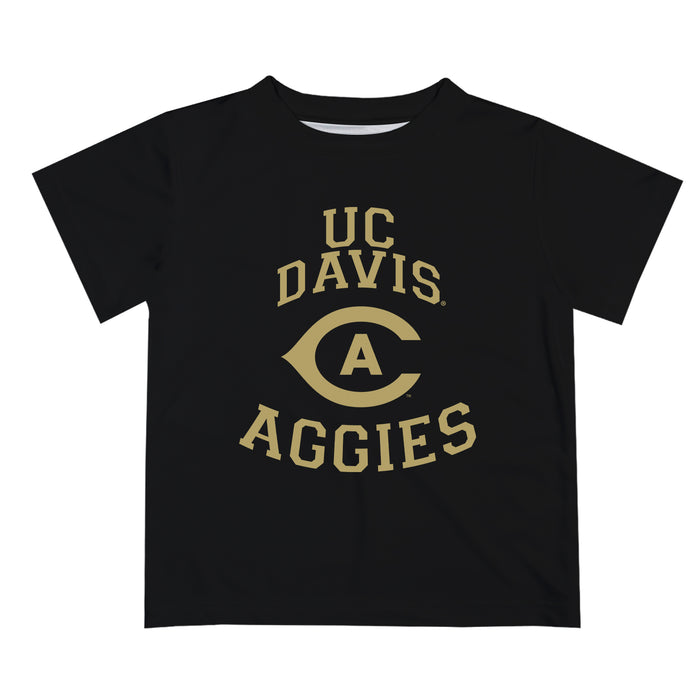 UC Davis Aggies Vive La Fete Boys Game Day V1 Black Short Sleeve Tee Shirt