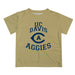 UC Davis Aggies Vive La Fete Boys Game Day V1 Gold Short Sleeve Tee Shirt