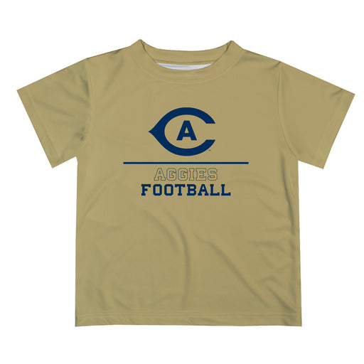 UC Davis Aggies Vive La Fete Football V1 Gold Short Sleeve Tee Shirt