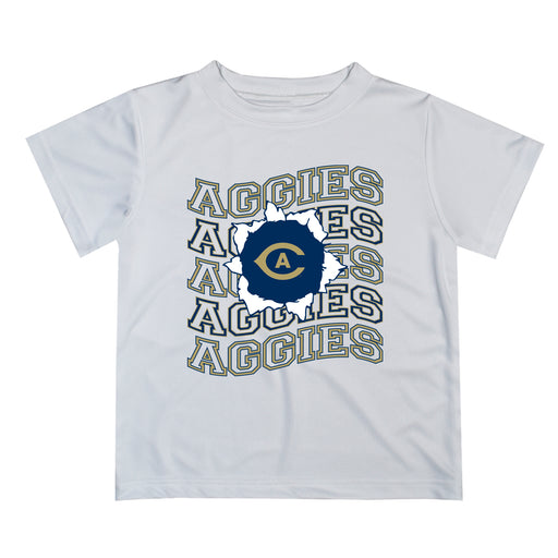 UC Davis Aggies Vive La Fete  White Art V1 Short Sleeve Tee Shirt