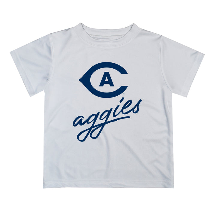 UC Davis Aggies Vive La Fete Script V1 White Short Sleeve Tee Shirt