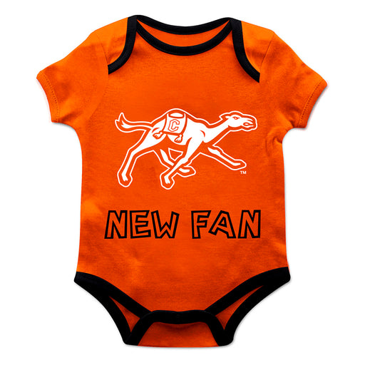Campbell Camels Vive La Fete Infant Game Day Orange Short Sleeve Onesie New Fan Logo and Mascot Bodysuit