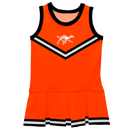 Campbell Camels Vive La Fete Game Day Orange Sleeveless Cheerleader Dress